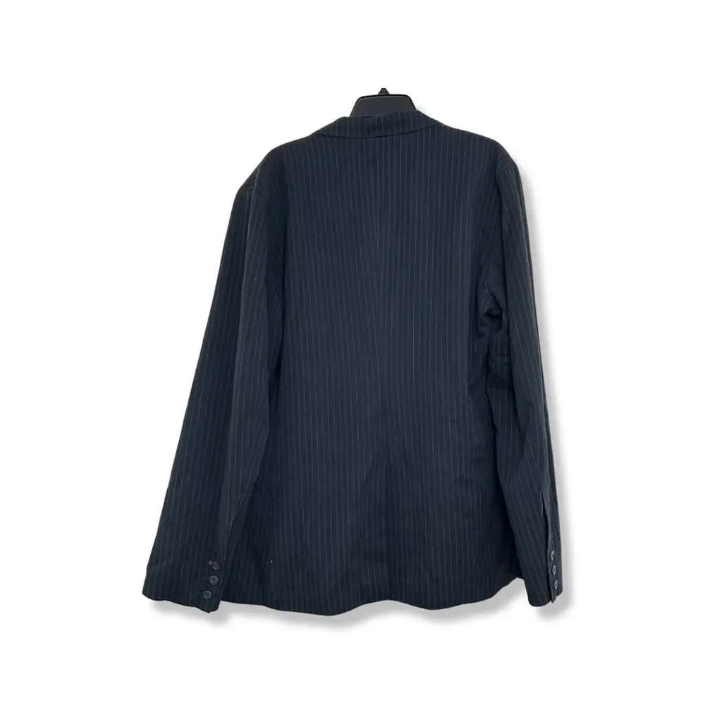 Authentic Icon Navy Pinstripe Blazer Large Sport Coat